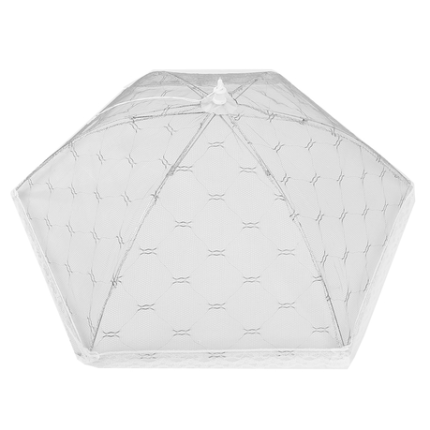 Lace Mesh Food Umbrella Protective Fly Net - White