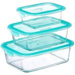 Rectangular Storage Glass Containers - Set of 3