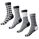Socks Unisex Monochrome Design x 4 Pairs