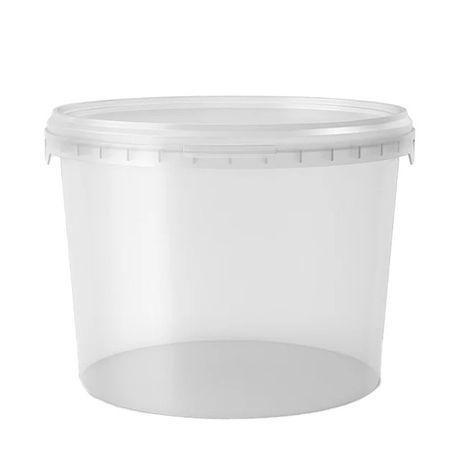 s-pdpxl Clear Catering Storage Plastic Bucket 5L- Set of 6 - Image 1
