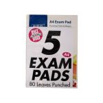 Book Exam-Pad 80-Sheets Punched 5 Pack