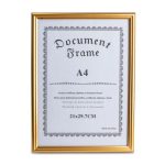 Document Frame - With Stand - Gold - A4 - 21.cm x 29.7cm