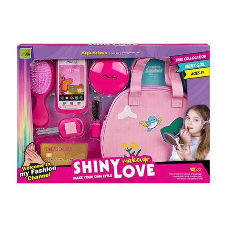 s-pdpxl Shiny Love Handbag and Make up Set - Image 1