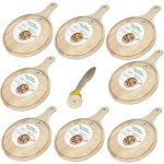 8 x Pizza Plate Pizza Board Serving Plate Cutting Board + Pizza Cutter - 23 cm