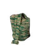 Natural Woven Straw Shoulder Bag (30cm x 36cm) - Navy