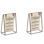 Framed Swinging Quote Ornament - Set Of 2