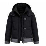 Women's Hooded Puffer Jacket - Light Blue - M