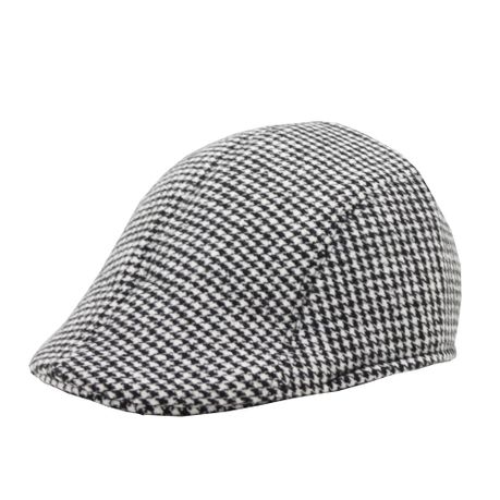 s-pdpxl Blackchilli Vintage Newsboy Flat Cap/Beret - Grey Check - Image 1