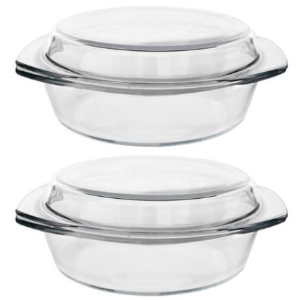 Round Lasagna Dish With Lid - L