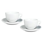 White Ceramic Tea Cup and Saucer - 2 Piece