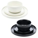 Aura 12 Pieces Dinner Set - Black
