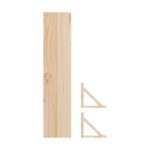Raw Floating Wall Shelf with Brackset (900 x 200 x 18 mm )