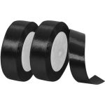 Decorative Bow & Wrapping Satin Ribbon 25mm x 22m-2Rolls - Grey