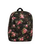 Floral Quilted Backpack (Black)