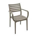 Stackable Plastic Chair - Taupe