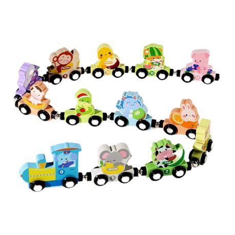 s-pdpxl Wooden Animal Train - Image 1