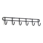 6-Hook Rack - Black