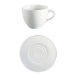 Cup & Saucer 230ml 12pc Set Tea/Coffee Porcelain Blanco-Continental China