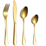 Gold Cutlery Set Of 48 Pieces (12 Knives,12 Forks,12 Spoons and 12 Teaspoons )