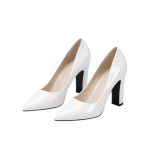 White High Heeled Pumps - UK 3