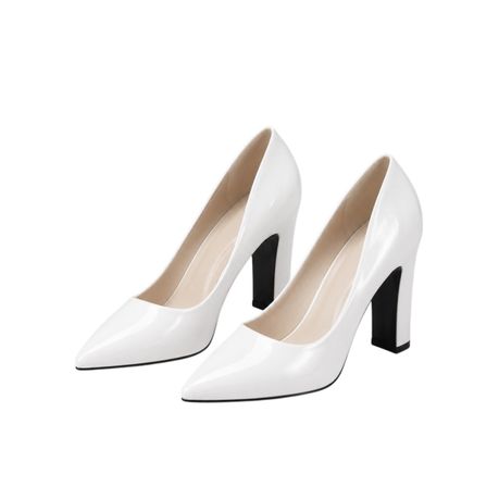 s-pdpxl White High Heeled Pumps - UK 3 - Image 1