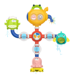 Baby Water Bath Toy DIY Pipes Tubes With Spinning Waterfall Water Spout