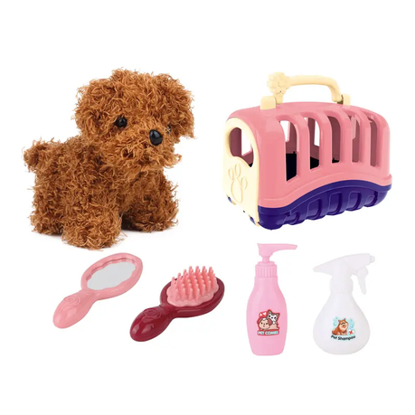 s-pdpxl Pretend Animal Play Toy with Pet In Carrier - Image 1