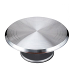 35cm Non-Slip Cake Turntable Stand - Silver