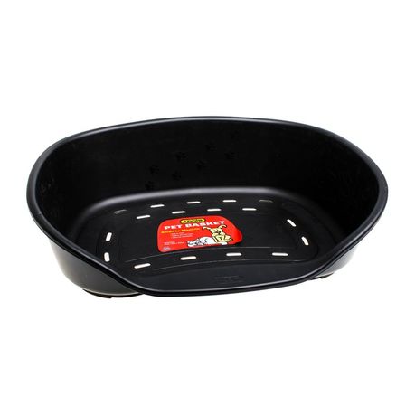 s-pdpxl Pet Mall - Pet Bed Plastic - Black - Medium - 61cm x 46cm x 18.5cm - Image 1