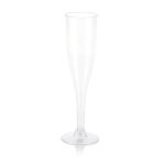Clear 165ml Plastic Champagne Flute with Detachable Base