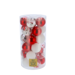 Luxe Choice Red & White Christmas Balls 30 Pack