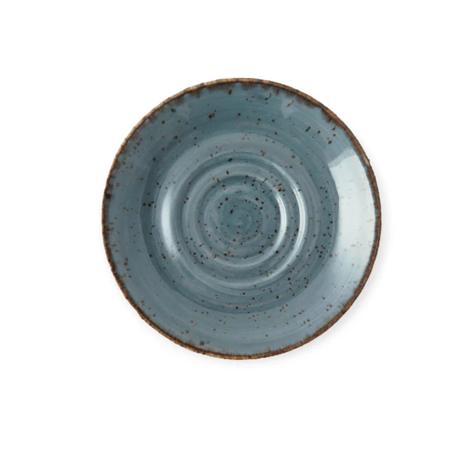 s-pdpxl Ele Rustic Double-Well Saucer 15cm - 12 Pack - Dark Green - Image 1