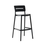 Modern Counter Height Bar Stool - Black