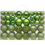 100pcs Christmas Ball Ornaments - Lime Green