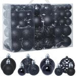 Decorative 100Pc Shatterproof Baubles - Gold