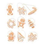 Gingerbread Man Ornaments 9pc