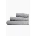 Cotton Single Border Towel (Steel) - Hand Towel