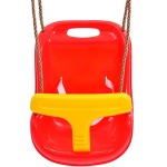 Kids High Back Full Bucket Swing with Adjustable Ropes for Outdoor