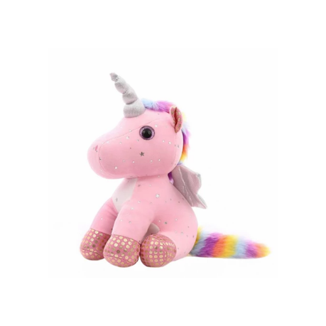 s-pdpxl Unicorn Plush Soft Toy - Pink - Image 1