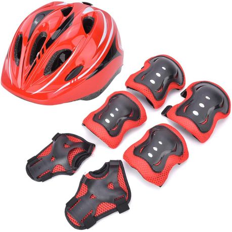 s-pdpxl Protective Gear For Kids Cycling 7 Piece - Red - Image 1