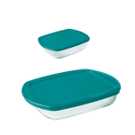 Storage Cook and Store Rectangular Dish With Lid - Set Of 2