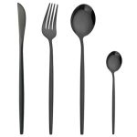 Korean Style Cutlery Stainless Steel Mirror Polishing Sets 4pcs - Blue & Silver