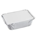 Disposable Aluminum Foil Containers with lid for Takeout Food, Catering - 50 Pack