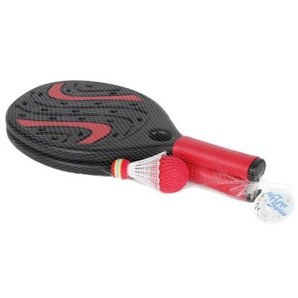 Kids Plastic Paddle Bat and Ball Set - Black