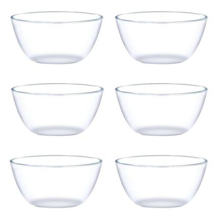 6 Piece Bowl 15X9Cm Clear Glass Deep