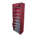 10 Tiers Shoe Rack with Dustproof Cover Closet Shoe Storage
