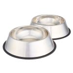 Stainless Steel Pet Dog Water And Food Bowl - Set - S