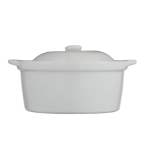 Round White Casserole Dish with Lid 19cm
