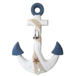 60cm Nautical Wooden Wall Mounted Anchor