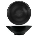 Urban Texture Nov Black Lined Salad Bowl - Set of 2